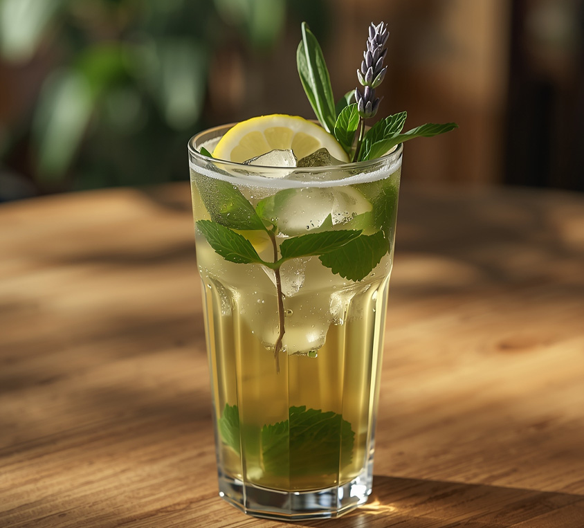 Przepis na mrożoną herbatę Green Mint z limonką